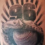 Baseball Glove and Ball Tattoo