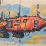 Concept Art Illustration of FLying Home