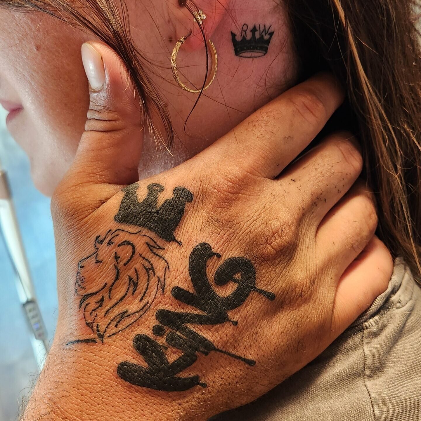 Matching Crown and King Tattoo Design